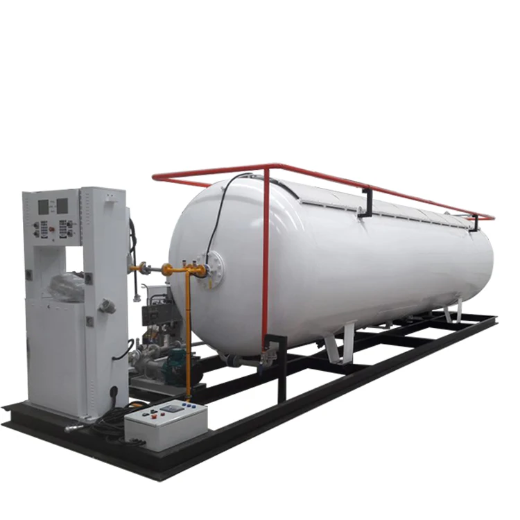 3000l multifunction mobile LPG gas skid station refueling micro portable fuel lpg filling station price