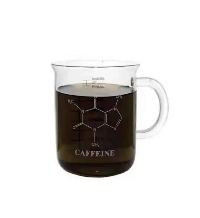 Оптовая продажа с завода, низкие цены, лабораторная стеклянная кружка для кофеина с ручкой, многофункциональная прозрачная Мензурка