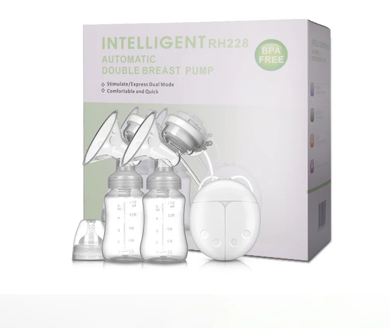 Electric Breast Pump Portable Double Breast Pump Food Grade Silicone for Breast Feeding BPA Free Ultra Quiet Rechargeable