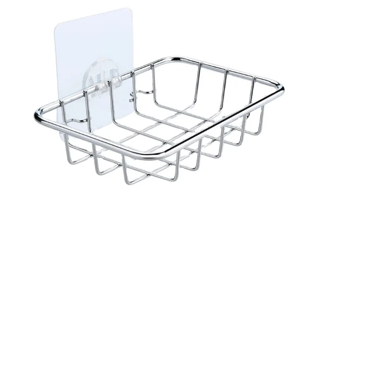 Bathroom Adhesive Soap Dish Multifunctional Drain Rack Kitchen Sink sponge Storage Holder
