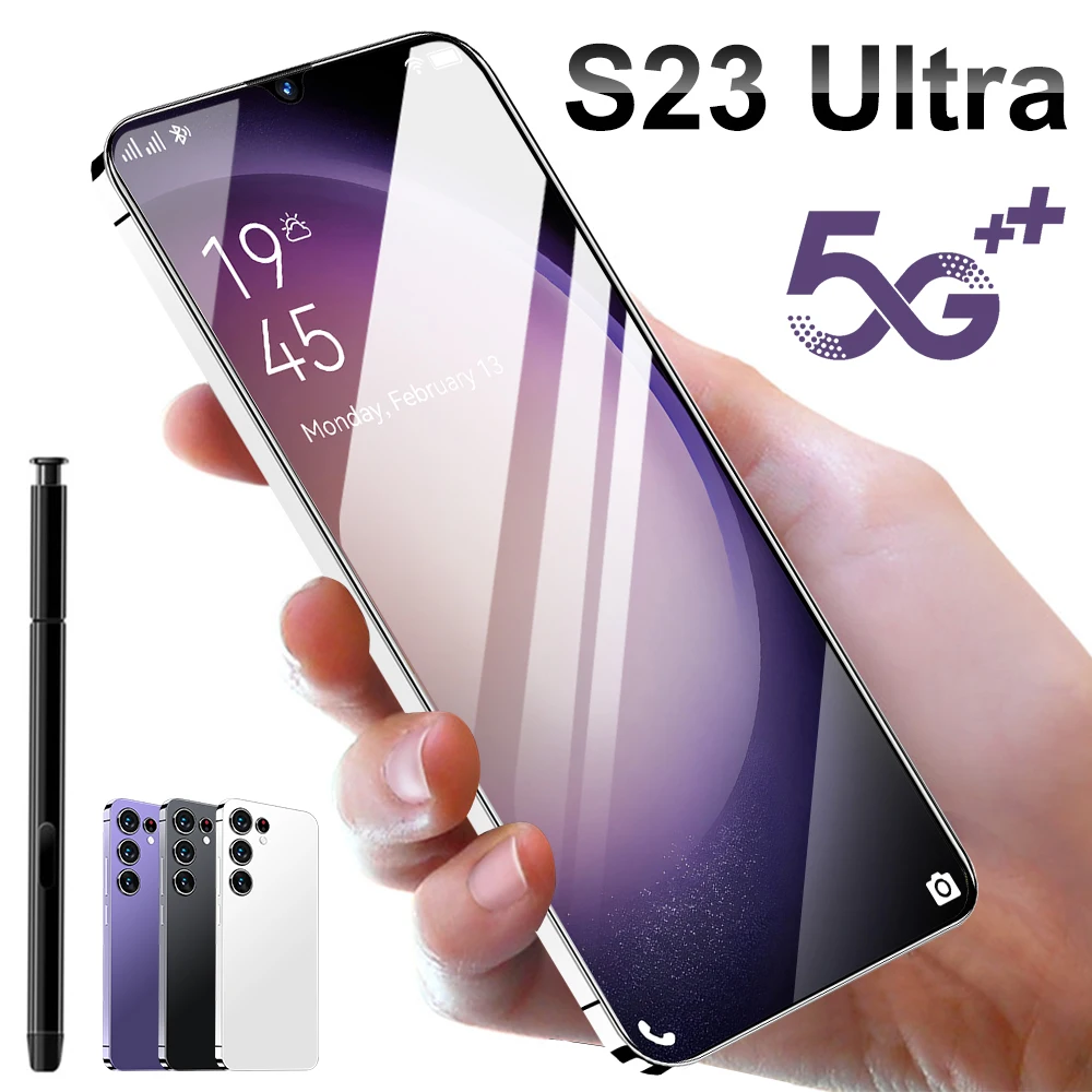 Original S23Pro 7.0-inch full screen lightweight smartphone multifunctional support face unlock the global version made in china
