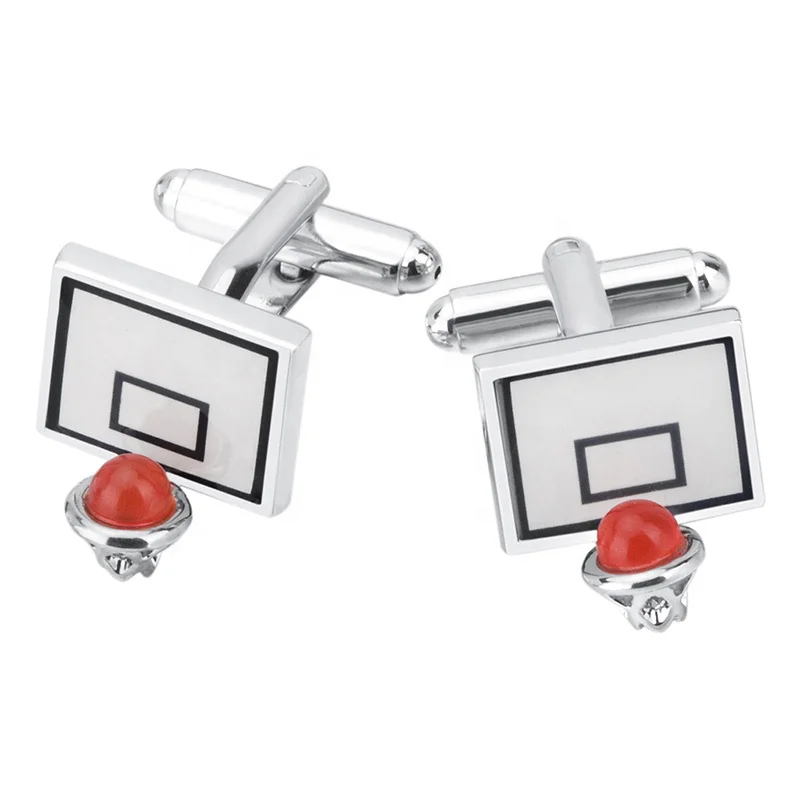 SAVOYSHI Newest Basketball hoop Cufflinks for Mens High Quality Novelty Sports Cuff links Brand Male Suit Shirt Cuff Accessories