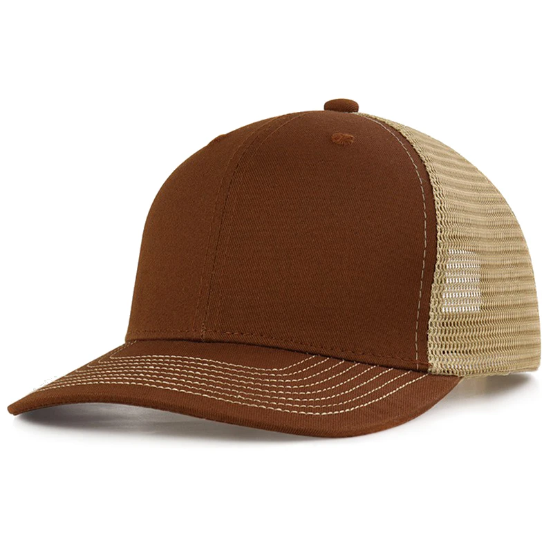 Custom Logo Embroidery Leather Patch 6 Panel Baseball Cap Trucker Hats Custom Mesh Richardson Snapback Hats