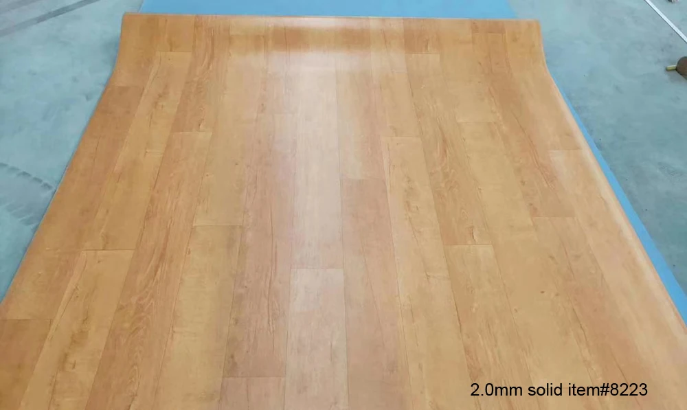 
wood grain vinyl roll school waterproof solid PVC flooring whosale vinyl flooring roll 
