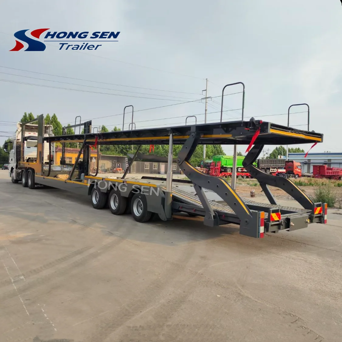 2 Axle 6-8 Car Transport Logistics Vehicle Semi-Truck Trailer