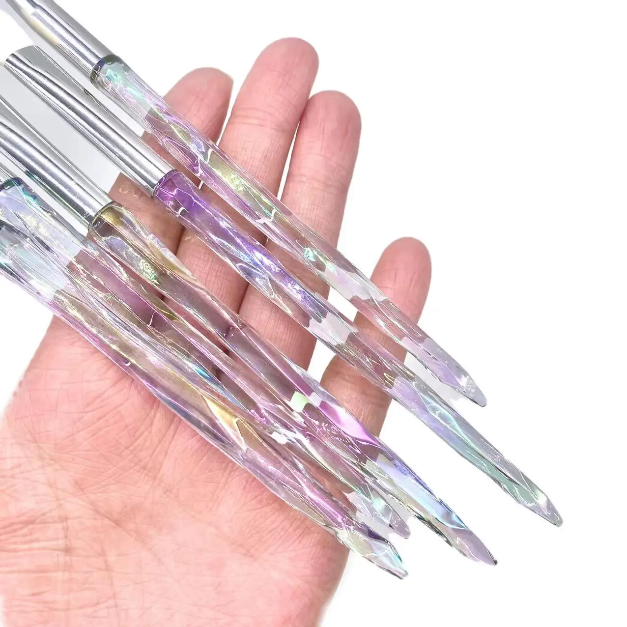 15pcs Crystal Handle Makeup Brushes Set Diamond Cosmetic Brushes Foundation Concealer Eye Shadows Highlight Brush Kit For Makeup