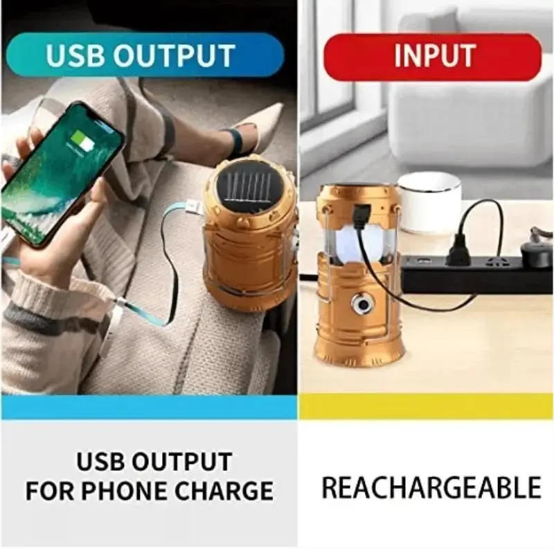 Hot Selling New Outdoor Ceiling Fan Abs Body Solar Charging Hook Emergency Lighting Tent Led Camping Light Flashlight