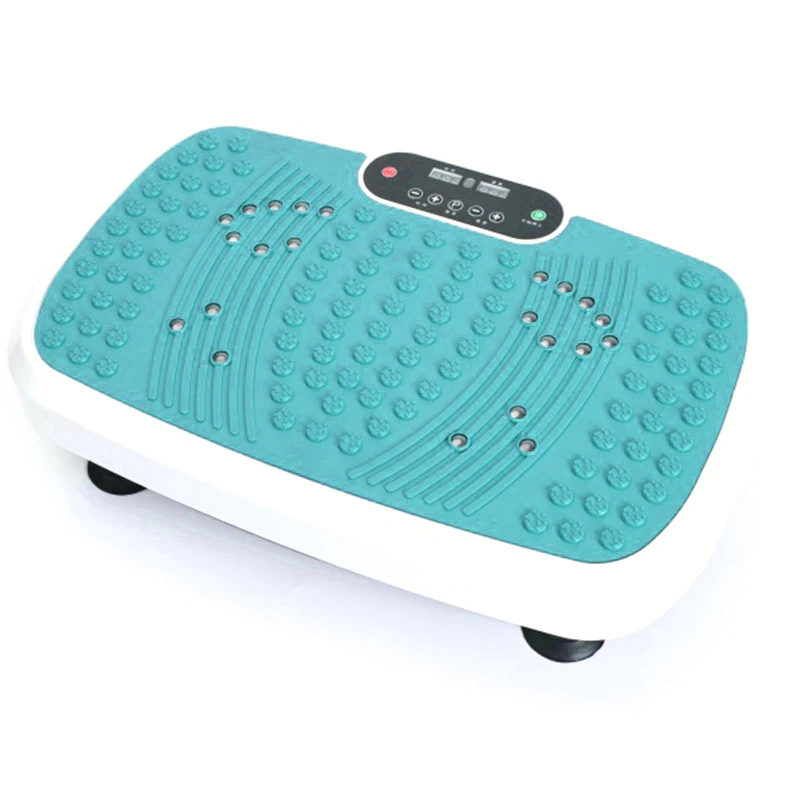blue color lose weight gym equipment body building training fitness machine crazy fit massage oscillating vibration platform