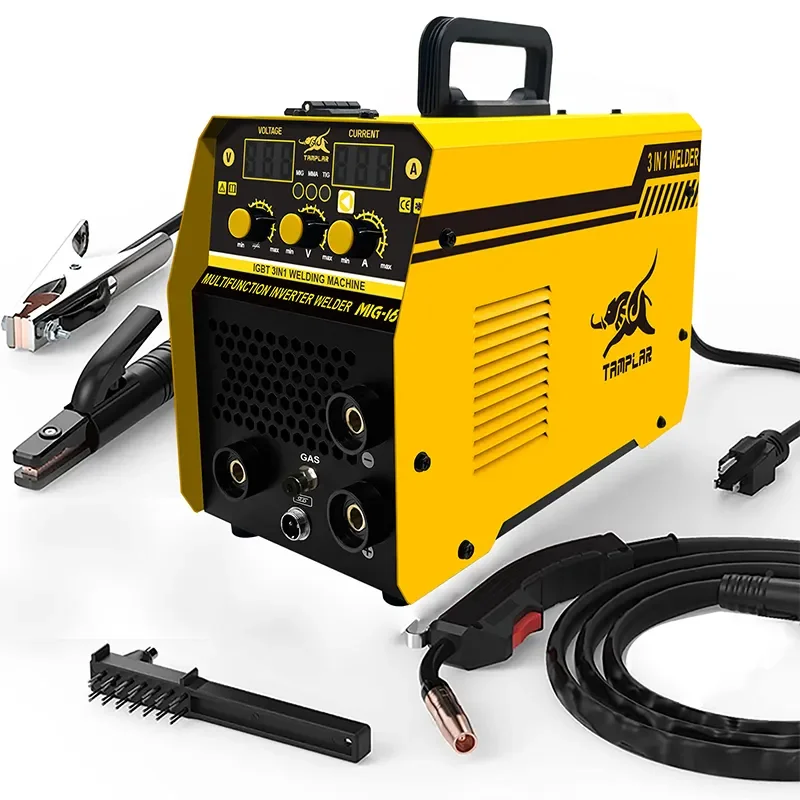 MIG Smart digital control gas gasless flux core wire or solid wire mig mma tig welder machine welding tool set