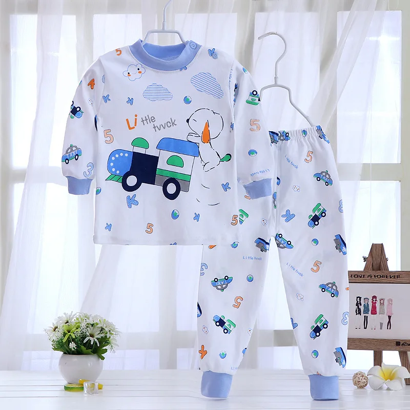 Комплект детского нижнего белья, детские длинные штаны, одежда для сна для мальчиков и девочек, хлопчатобумажные детские пижамы