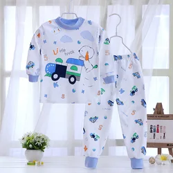 Комплект детского нижнего белья, детские длинные штаны, одежда для сна для мальчиков и девочек, хлопчатобумажные детские пижамы