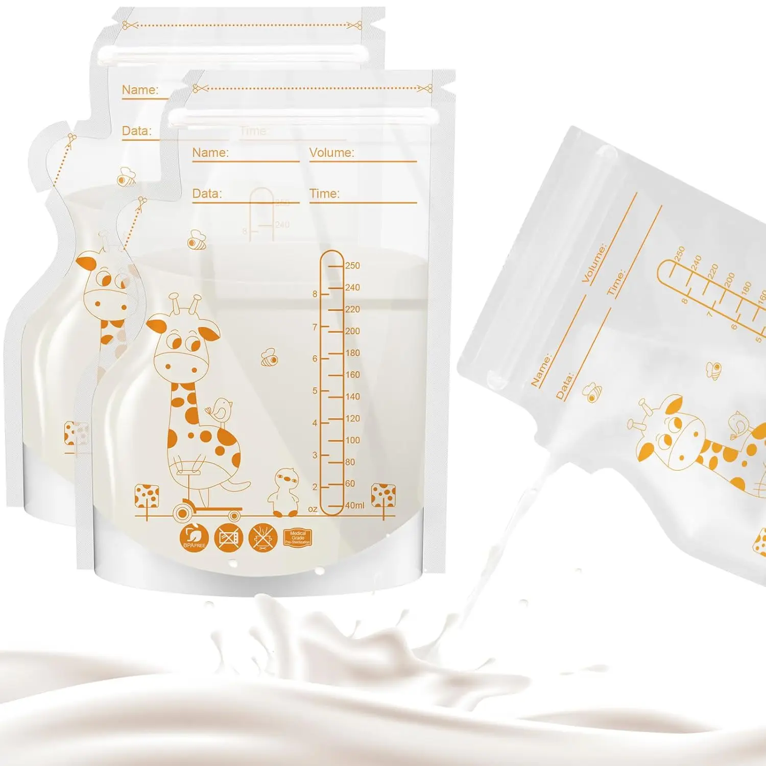 almacenamiento de leche materna infant products breastmilk storing pre sterilized milk collection bag breast milk storage bags