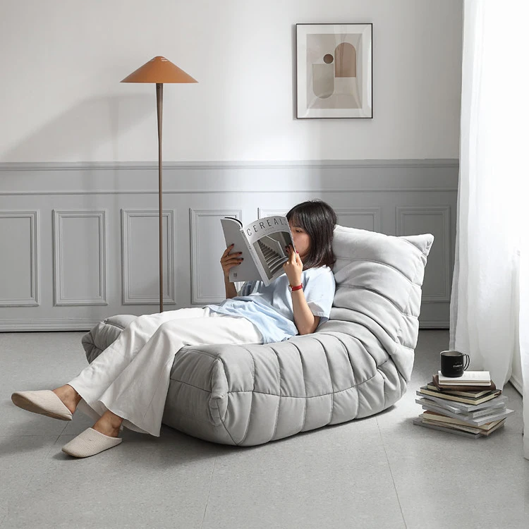 Comfortable Lounge Sofa Recliner Lazy Couch Folding Chair Cushion Fabric Portable Floor Sofas Chair