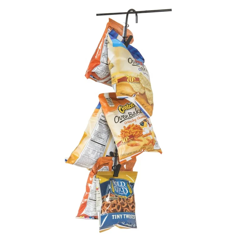 Snack Hanging Hook Display Wall Snack Clips Hanging Merchandise Strips With Clip Hook