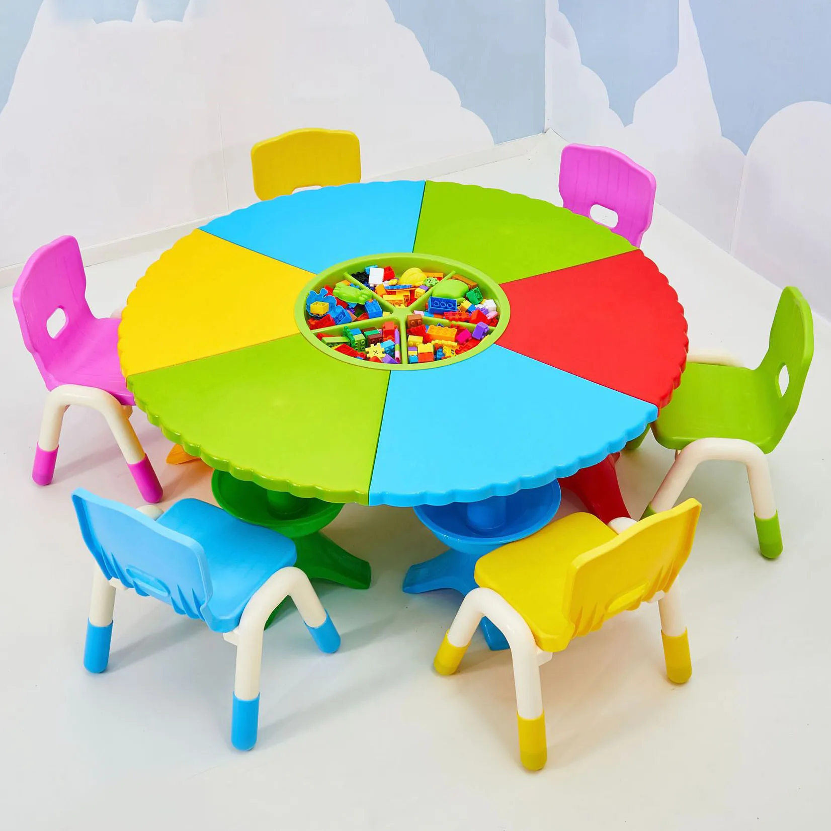Daycare Childcare Center Kids Nursery School Preschool Furniture Kindergarten Tables Chairs Set