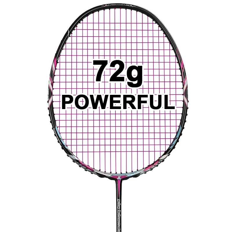 72g High Quality  Badminton Racket Carbon Fiber Professional Badminton Racquet Lightweight Woven Frame High Tension For Adult
