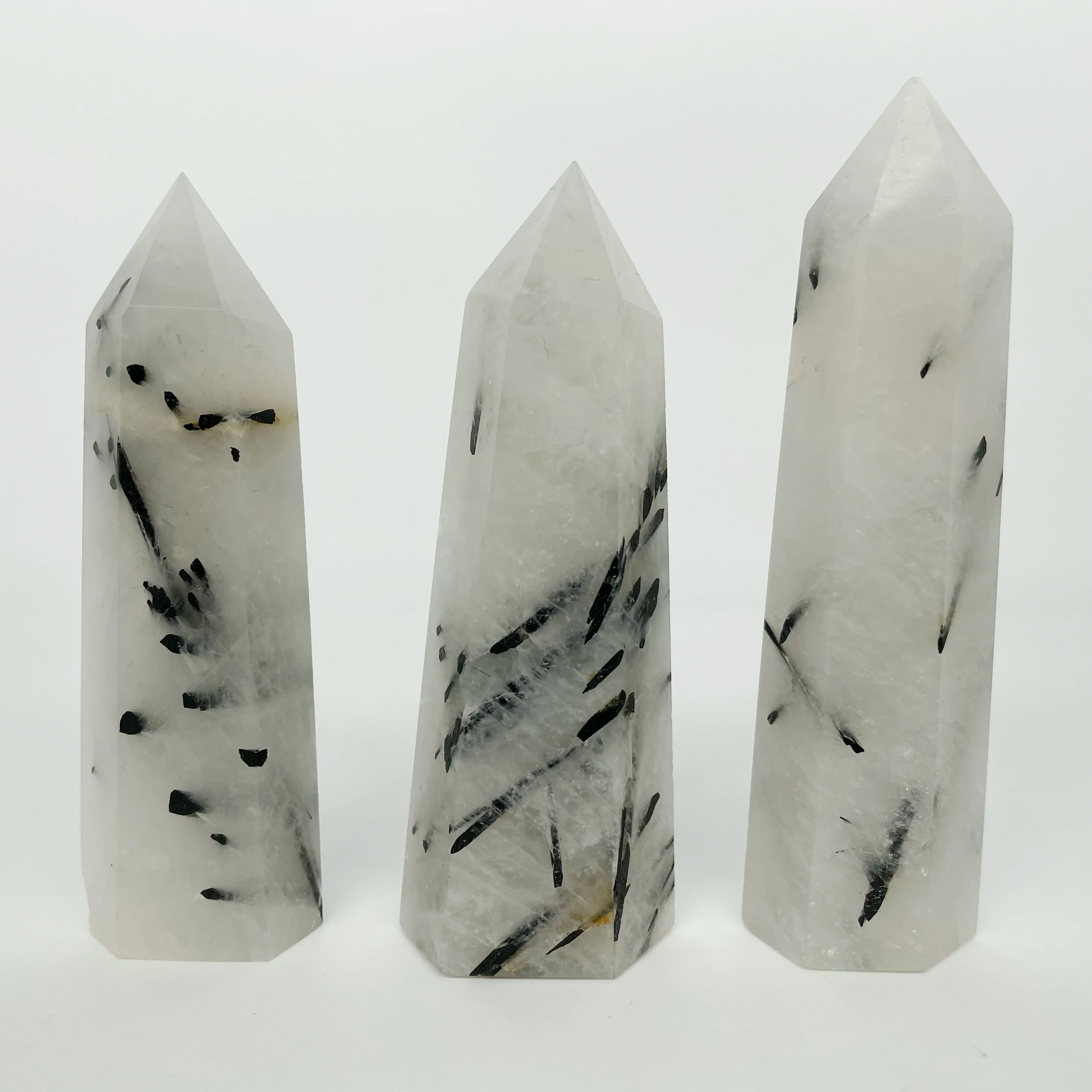 
Natural Purify The Magnetic Field Quartz Wand Crystal Black Tourmaline Point Tower Crystal 