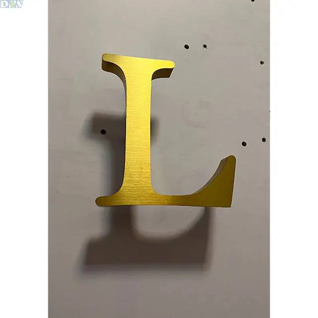Заводская цена, светодиодные 3D-буквы, знак бизнес-логотипа, Клубные знаки со стеной, золотые буквы с матовой подсветкой