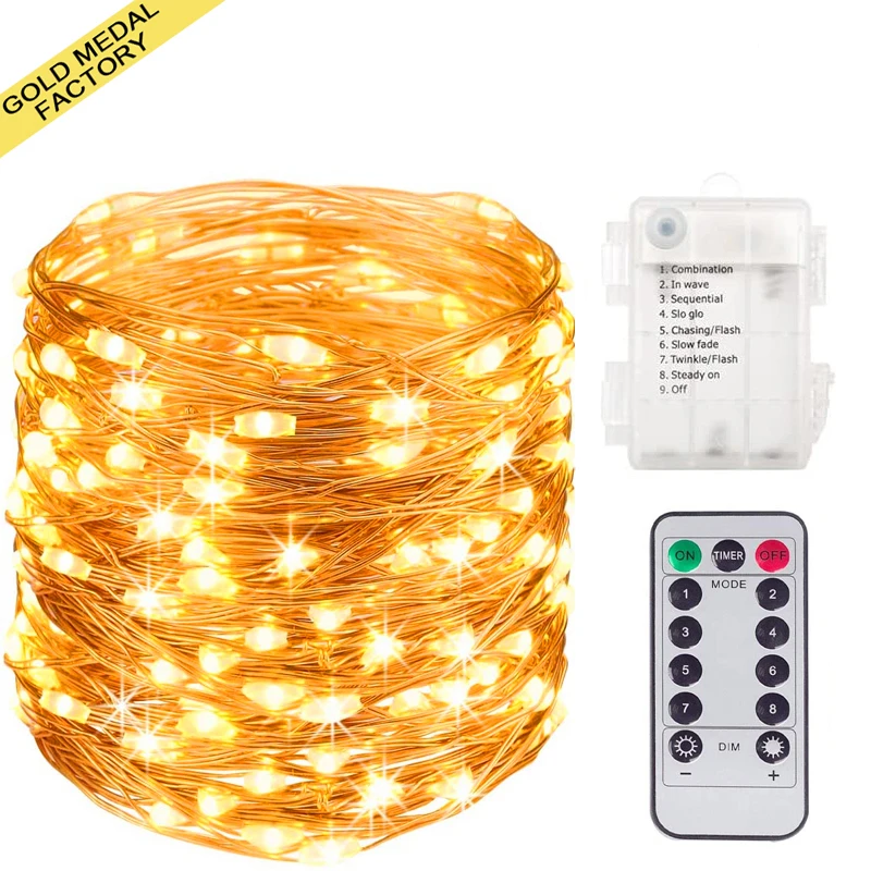 Fairy Lights Led Battery Operated Remote String Led Luces Navide Christmas Wedding Party Ramadan Decoration Battery Fairy Light
