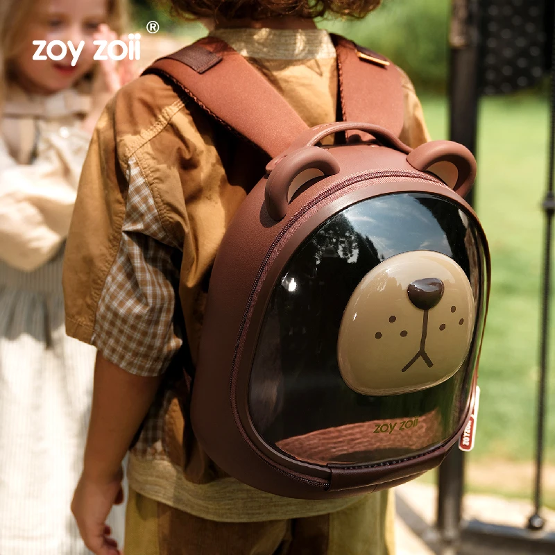 Cartoon Animal Shape Transparent Windows Backpack Children Backpack Bag Kids Girls Boys School Bag Toddler Kindergarten Backpack