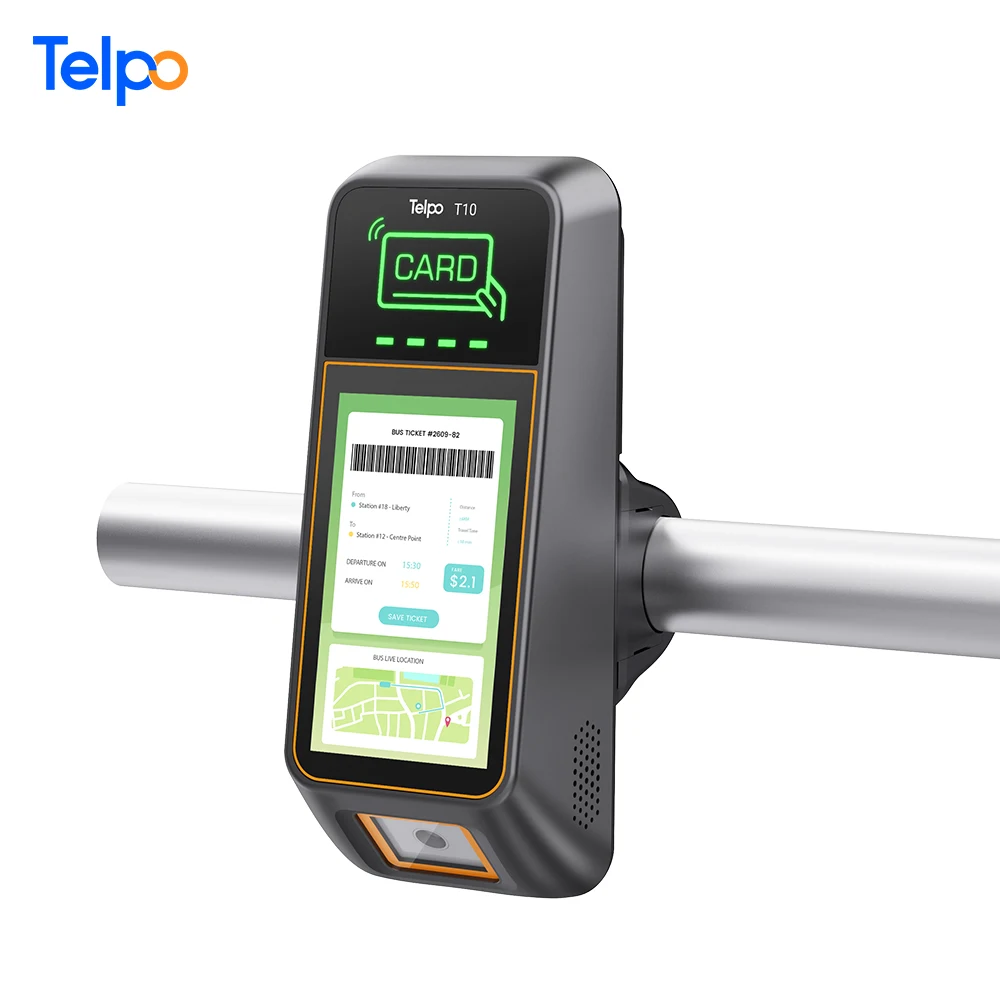 Telpo T10 5.5-inch GPS bus nfc card qr code payment terminal passage bus-validator
