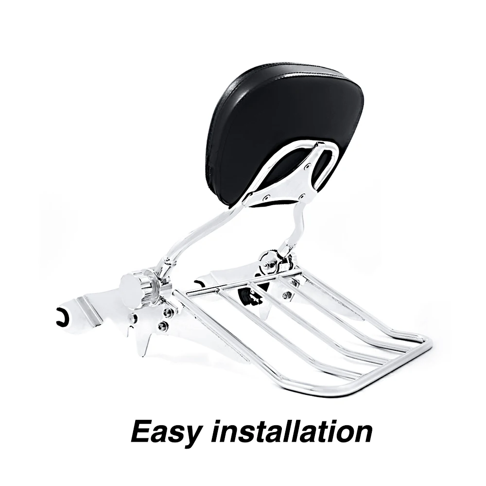 Motorcycle Adjustable Detachable Backrest Sissy Bar For Harley Davidson Touring Models 2009-2019