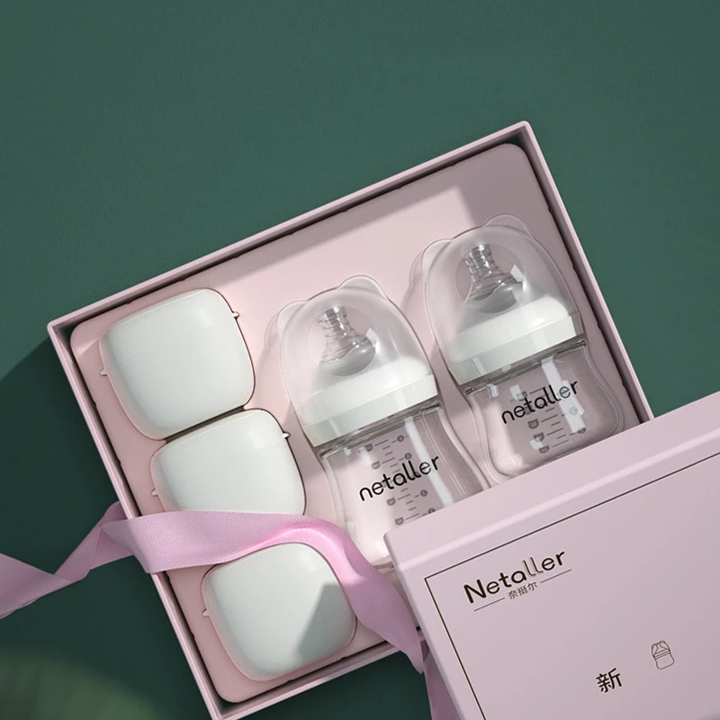 Прямая продажа с завода, Высококачественная стеклянная коробка для новорожденных, набор из 5 бутылок для кормления младенцев, герметичная