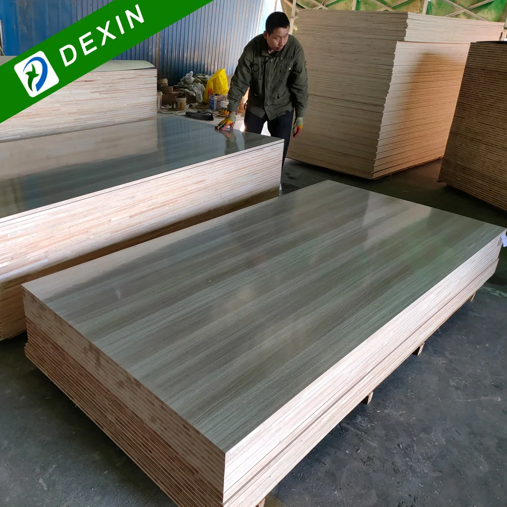 Falcata/ Paulownia/ Poplar/Fir Core 1220x2440x18mm pure white/marble/wood grain Melamine  Block Board for Furniture