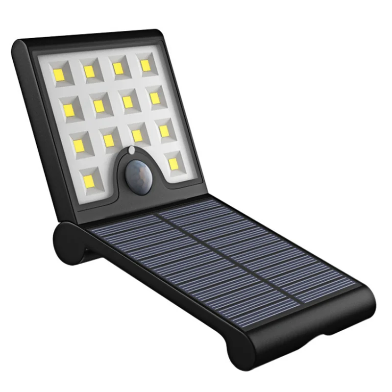 
Foldable Outdoor Bright Lamp Mounted Sensor Security Solar Folding Led Powered Wall Light For Driveway Patio Yard Garden 
