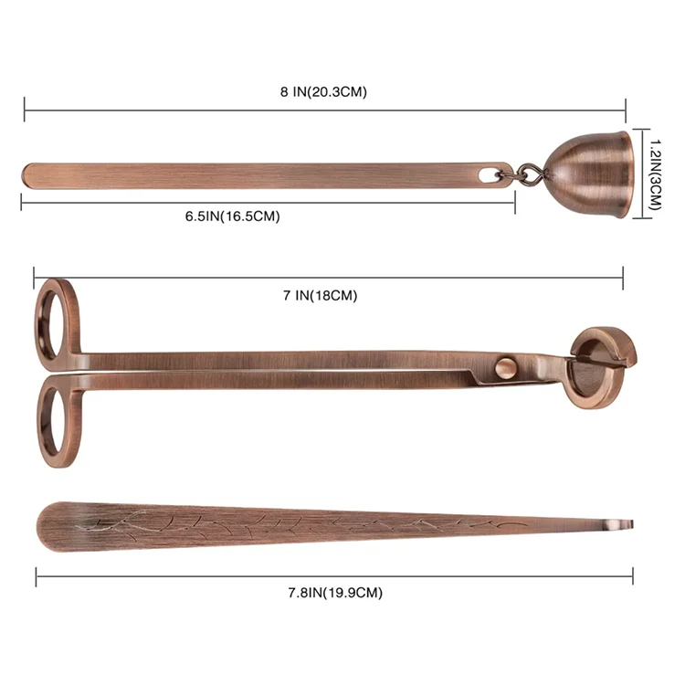 Rose Gold Black Sliver Cutter Snuffer Tray Wick Trimmer Accessory Candle Tool Set