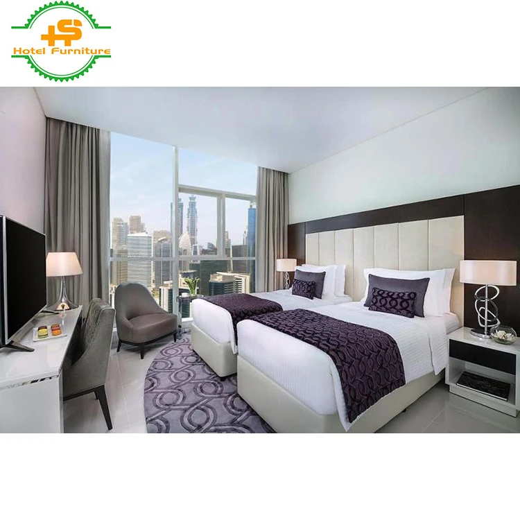 
Metal or Stainless steel or Wood or panel Hotel Bedroom Furniture (HS-N274) 