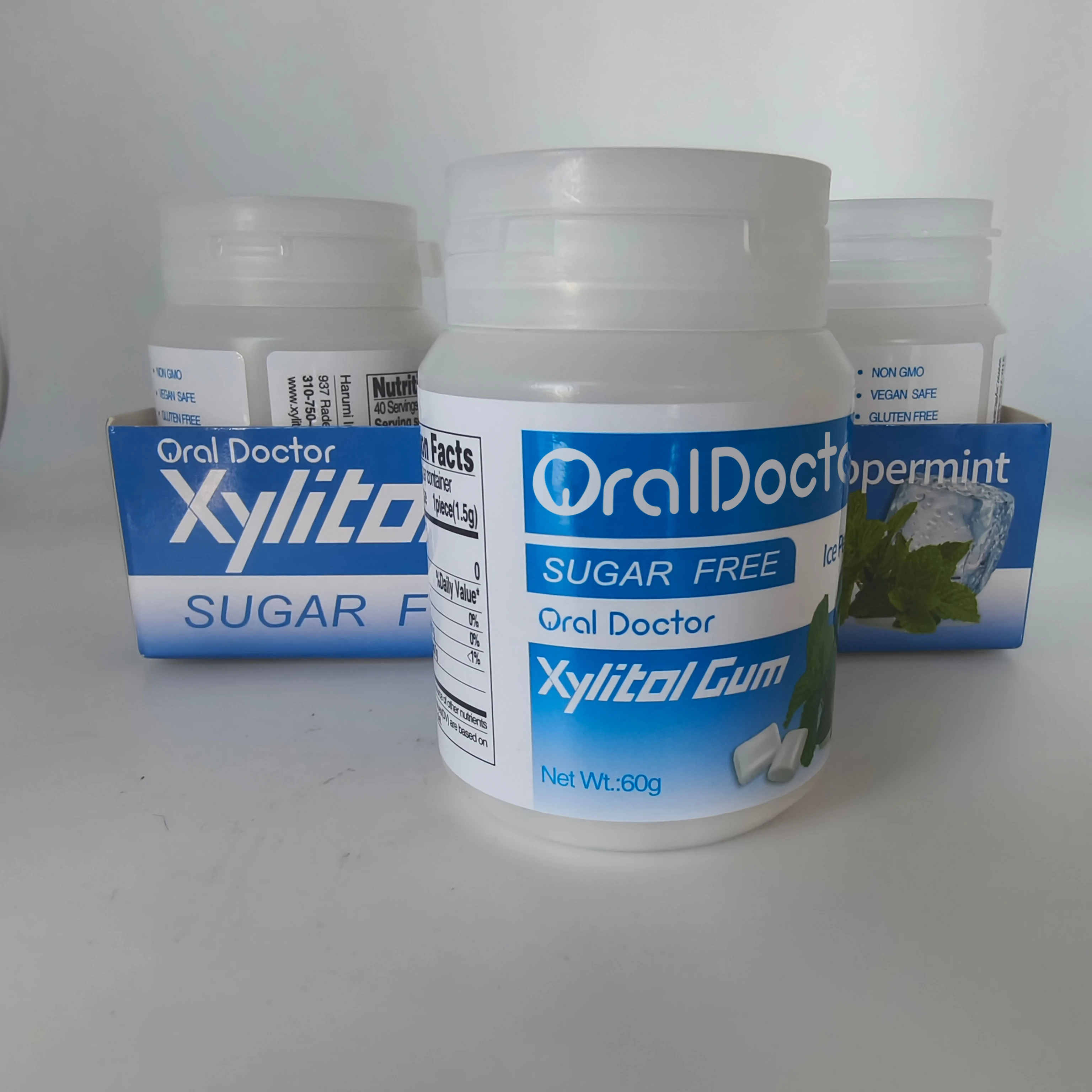 OralDoctor New Flavors Peppermint Flavor Xylitol Chewing Gum & Mints Aspartame free