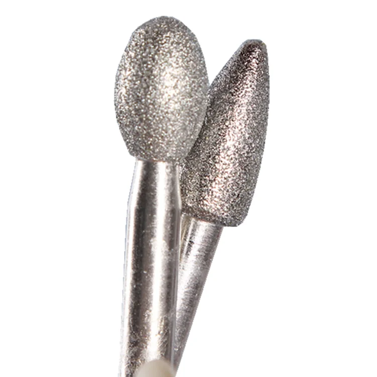 Tungsten Carbide Rotary Burr Set Double Cut Diamond Burrs 6mm Straight Shank Diamond Mounted Point