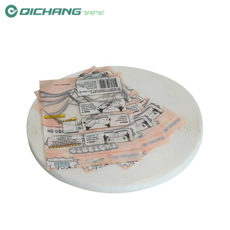 OPP film customized available double sided resealable bag sealing tape
