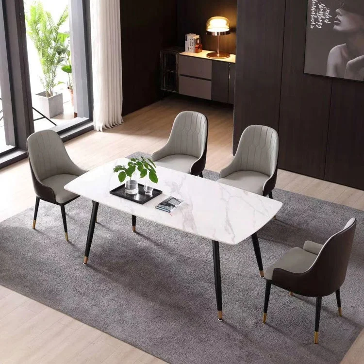 Столовая мебель стол комплект grace дизайн 5 шт. шифер столешницы спеченный Камень Обеденный Сервиз DS-1101