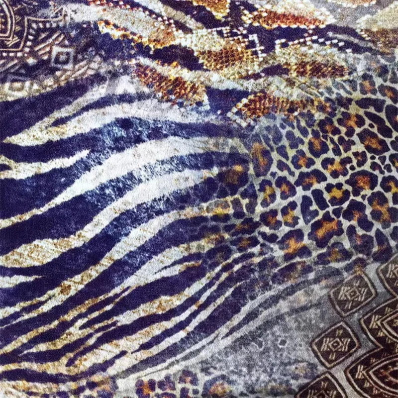 Custom printing silk / viscose mixed CDC fabric for dress clothes