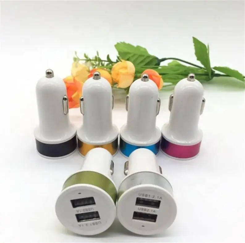 Car Charging Accessories Dual Usb Car Charger Adapter 2 Usb Port Led Display 3.1a Smart Car Charger For for iphone Mobile Phone