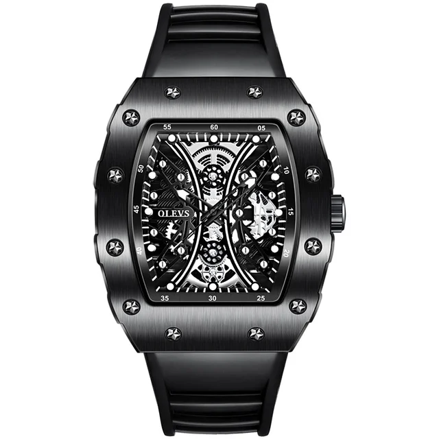 OLEVS 3602 New Design Made in China Men Quartz Watch Superior Rubber Strap Water Resistant Character Casual