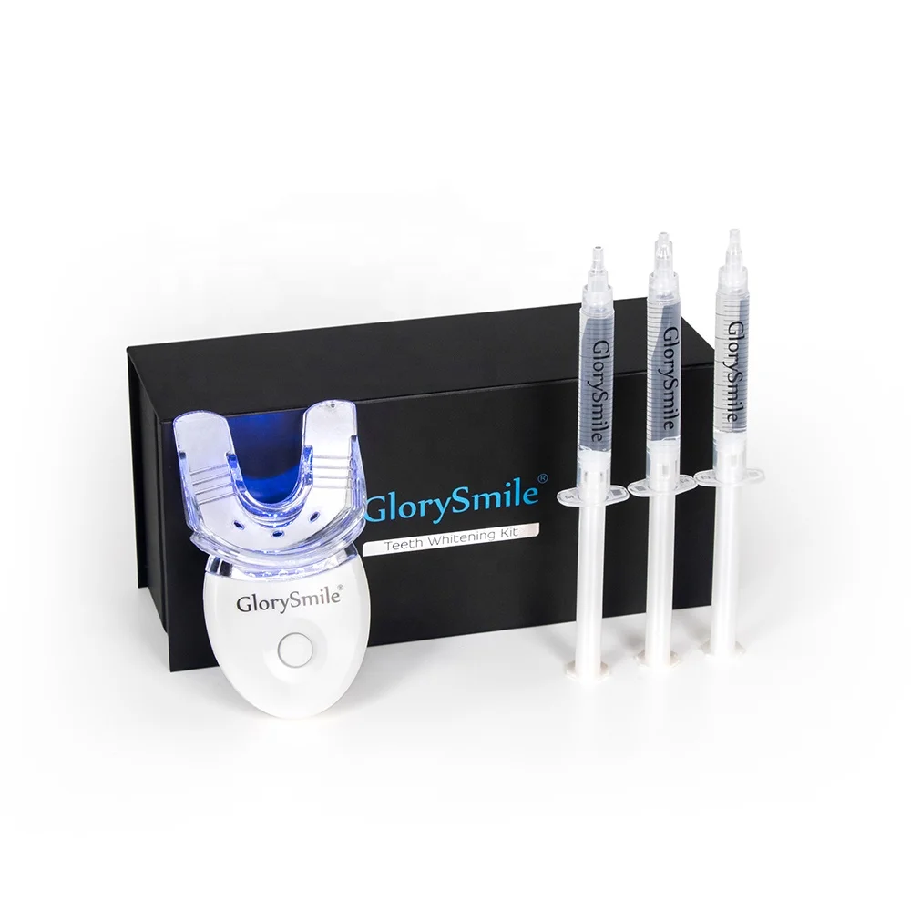 Home Use Teeth Whitening Kits Support Private Logo Dental Bleaching LED Light 3 Syringe Set - CE Approved