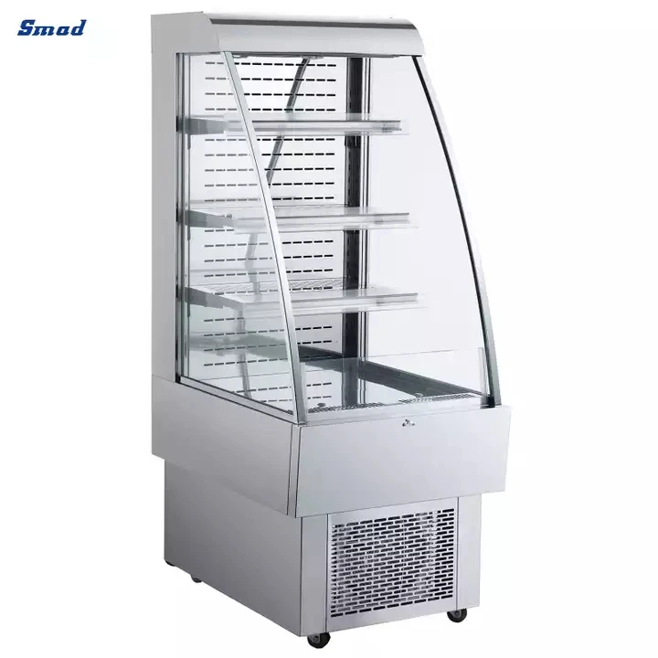 Open Type Beverage Chiller Refrigerator For Sale Air Curtain Cake Display Fridge