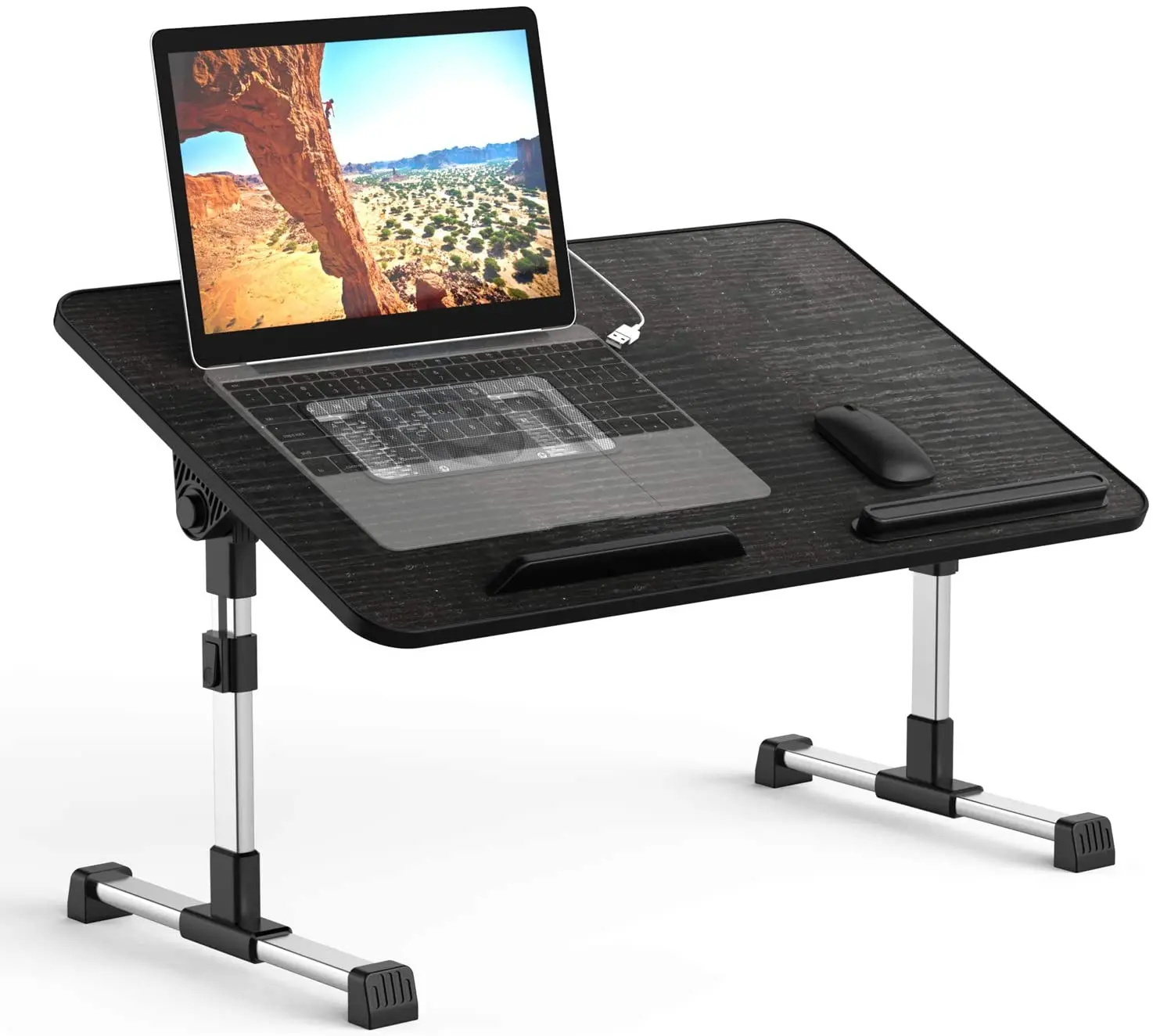 Huaxiaqipai Factory Wholesale Custom Laptop Bed Tray Table Adjustable Laptop Stand Portable Lap Computer Desk with Foldable Legs
