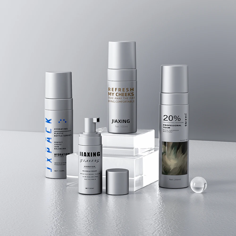 50ML 100ML 150ML 200ML PET plastic empty face wash bottle cosmetic foam pump packaging container for man facial cleanser