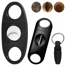 Hot-selling custom 3 pack cigar cutter set contained stainless steel guillotine enlarge V-Cut cigar punch