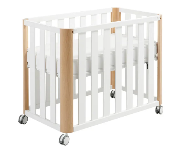 Amazing beech and pine wood baby mini crib  modern style safe baby bed
