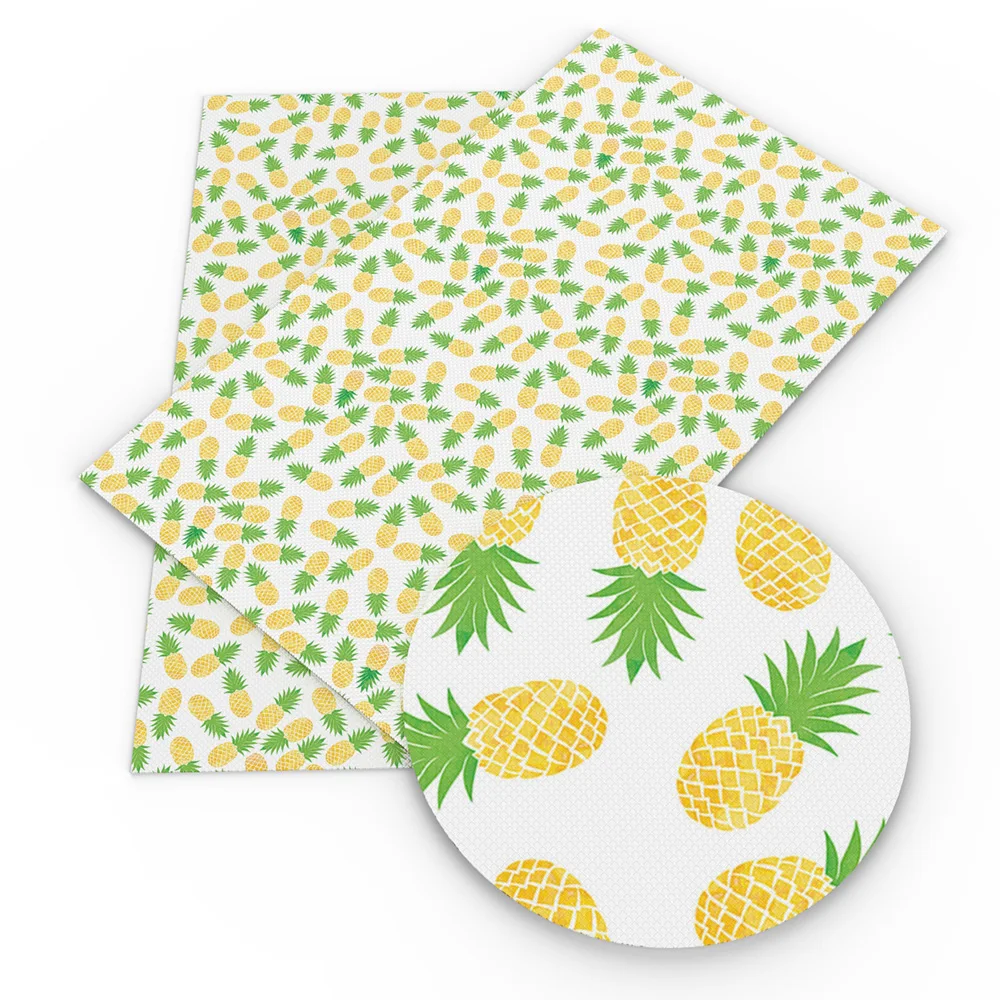 Fruit Pattern Bundles Cotton Fabric Mixed With Orange Coconut Pineapple Apple Kiwi Fruit Vitamin
