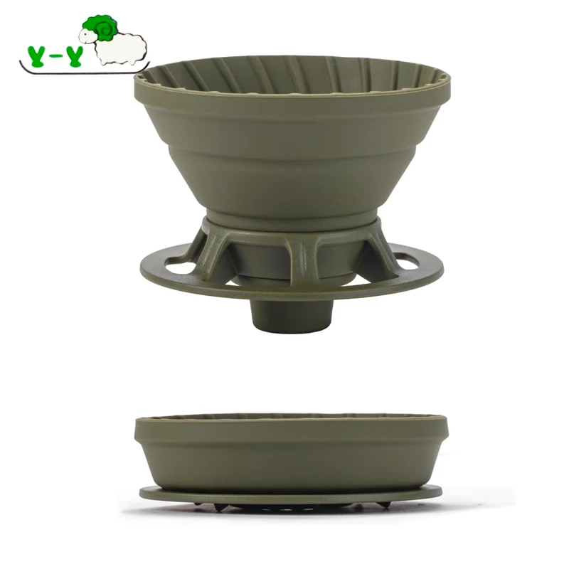 Reusable Silicone Collapsible  Pour Over Coffee Dripper Coffee Maker for Camping