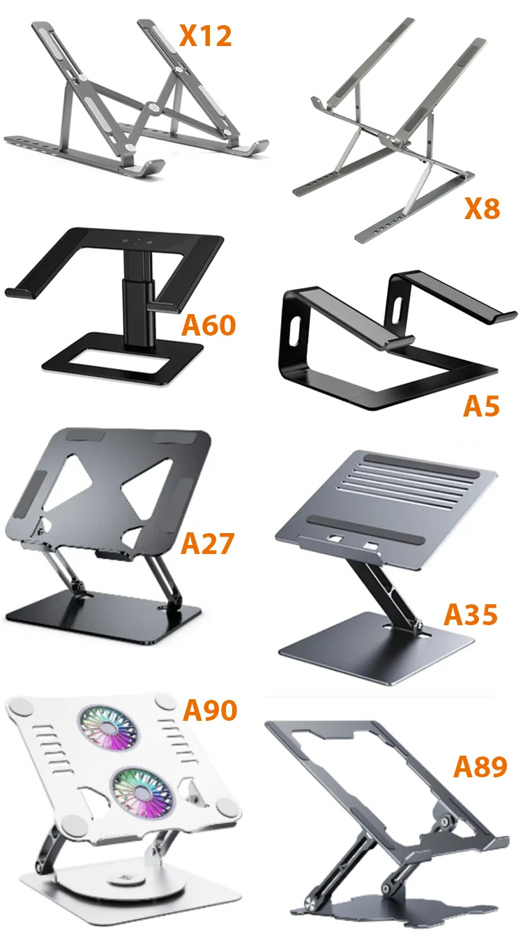 Great Roc Newest 360 laptop stand with cooling fan adjustable aluminum foldable laptop cooling pad rgb gaming notebook cooler