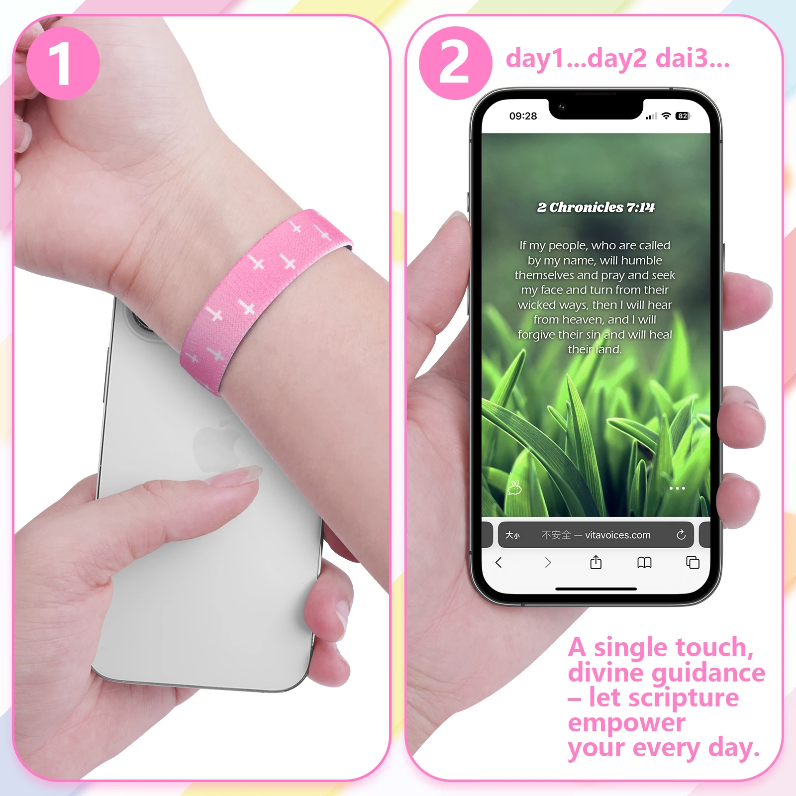 Pink Color Bible Verse God Is Love Christian Smart Nfc Code Gods Is Greater Than The Highs And Lows Jesus Bulk Bracelets