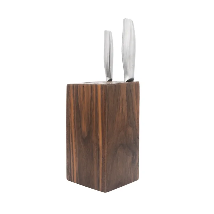 High Quality 5 Slot Black Walnut Knife Holder for Keeping Knives