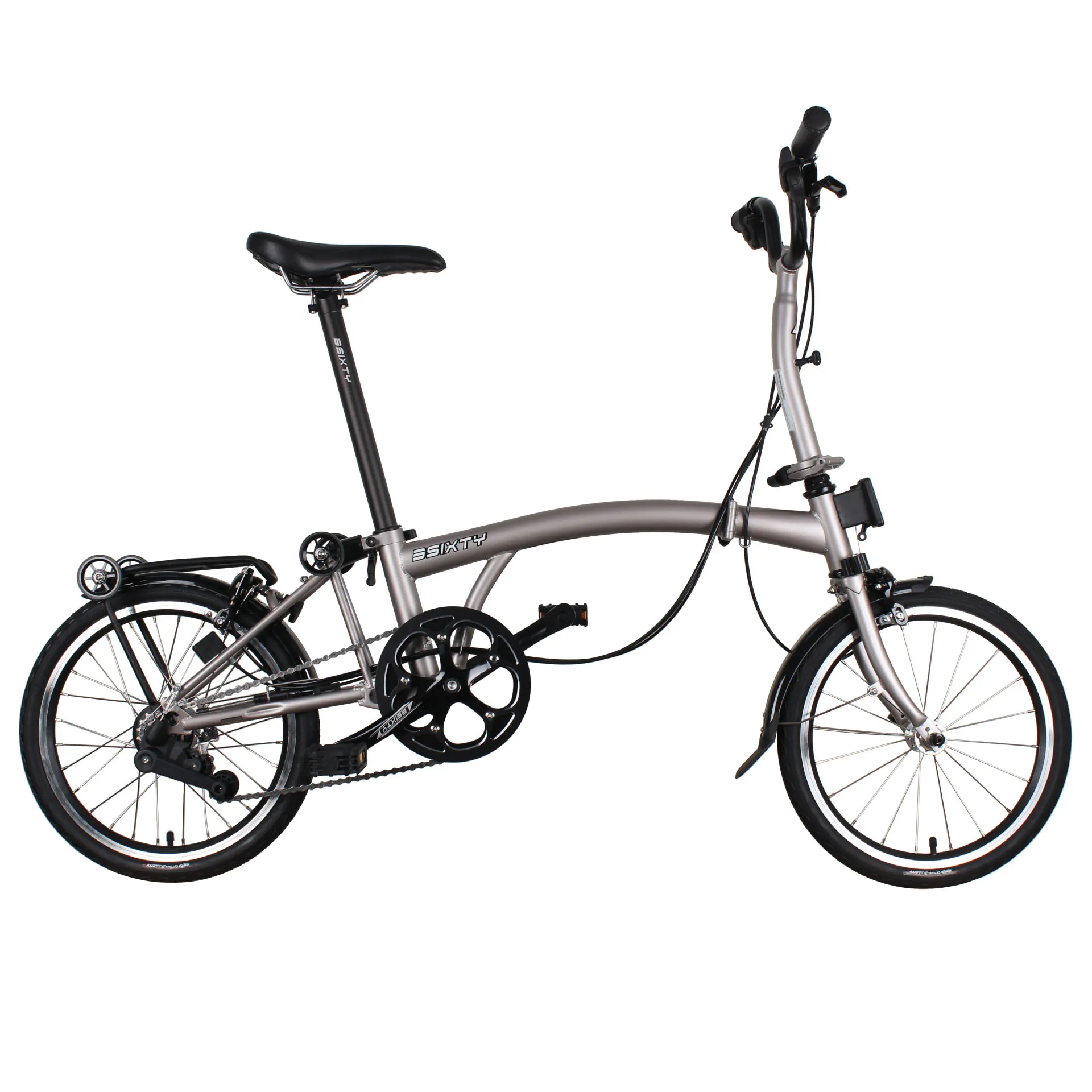 3Sixty Folding Bike 16 inch 6 speed M-Bar S6  Gray